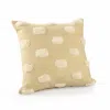 Homezia 20" X 20" Cream And White 100% Cotton Zippered Pillow