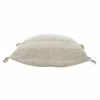 Homezia 20" X 20" Cream Tan And Beige 100% Cotton Striped Zippered Pillow