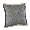 Homezia 20" X 20" Dark Blue And White 100% Cotton Abstract Zippered Pillow