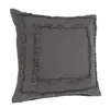Homezia 20" X 20" Dark Gray 100% Cotton Geometric Zippered Pillow