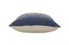 Homezia 20" X 20" Dusty Blue And White 100% Cotton Striped Zippered Pillow