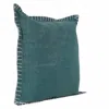 Homezia 20" X 20" Emerald Green 100% Cotton Zippered Pillow