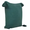 Homezia 20" X 20" Emerald Green 100% Cotton Zippered Pillow