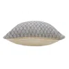 Homezia 20" X 20" Gray 100% Cotton Geometric Zippered Pillow