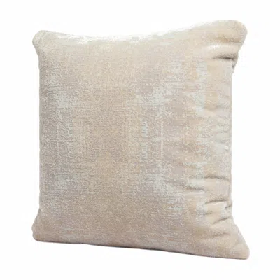 Homezia 20" X 20" Gray And Beige Polyester Abstract Zippered Pillow