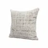 Homezia 20" X 20" Gray And Beige Polyester Abstract Zippered Pillow