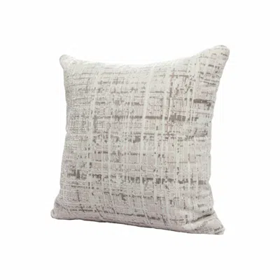 Homezia 20" X 20" Gray And Beige Polyester Abstract Zippered Pillow