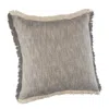Homezia 20" X 20" Gray And White 100% Cotton Abstract Zippered Pillow