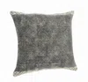Homezia 20" X 20" Gray And White 100% Cotton Geometric Zippered Pillow