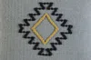 Homezia 20" X 20" Gray Black Yellow And Ivory 100% Cotton Geometric Zippered Pillow