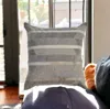 Homezia 20" X 20" Gray Chevron Wool Blend Zippered Down Pillow