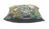 Homezia 20" X 20" Gray Salmon And Green 100% Cotton Animal Print Zippered Pillow