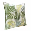 Homezia 20" X 20" Green And Yellow Polyester Floral Zippered Pillow