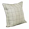 Homezia 20" X 20" Ivory And Black Linen Geometric Zippered Pillow