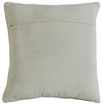 Homezia 20" X 20" Ivory Red Green Blue Yellow And Orange 100% Cotton Geometric Zippered Pillow
