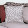 Homezia 20" X 20" Ivory Safari Animals Abstract Polyester Zippered Pillow With Beads