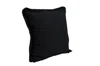 Homezia 20" X 20" Jet Black 100% Cotton Zippered Pillow