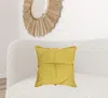 Homezia 20" X 20" Lemon Cotton Zippered Pillow