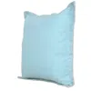 Homezia 20" X 20" Light Blue 100% Cotton Zippered Pillow