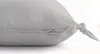 Homezia 20" X 20" Light Gray 100% Cotton Zippered Pillow