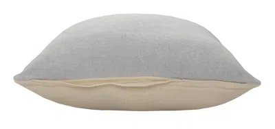 Homezia 20" X 20" Light Gray And Micro Chip Gray 100% Cotton Zippered Pillow