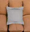 Homezia 20" X 20" Light Gray Cotton Zippered Pillow
