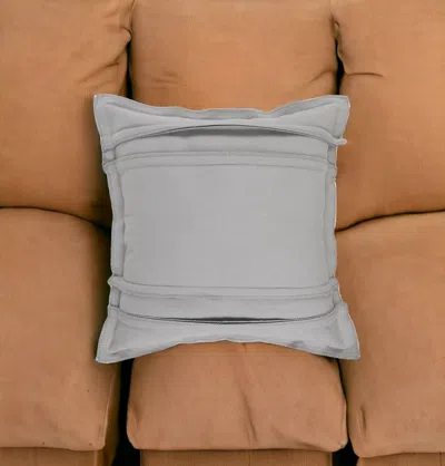 Homezia 20" X 20" Light Gray Cotton Zippered Pillow
