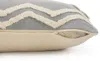 Homezia 20" X 20" Light Gray Micro Chip Gray And White 100% Cotton Chevron Zippered Pillow