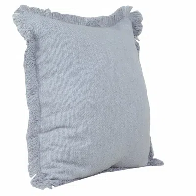 Homezia 20" X 20" Micro Gray 100% Cotton Zippered Pillow