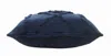 Homezia 20" X 20" Navy And Dark Blue 100% Cotton Geometric Zippered Pillow