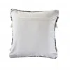 Homezia 20" X 20" Navy And Ivory 100% Wool Geometric Zippered Pillow