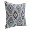 Homezia 20" X 20" Navy And Light Gray 100% Cotton Geometric Zippered Pillow