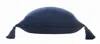 Homezia 20" X 20" Navy Blue 100% Cotton Zippered Pillow
