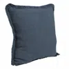 Homezia 20" X 20" Navy Blue 100% Cotton Zippered Pillow