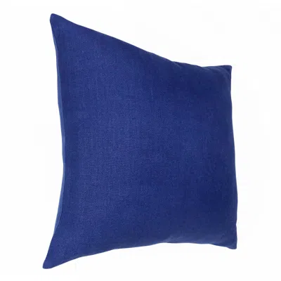 Homezia 20" X 20" Navy Linen Zippered Pillow