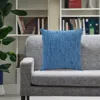 Homezia 20" X 20" Ocean Blue Linen Zippered Pillow