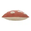 Homezia 20" X 20" Orange And White 100% Cotton Zippered Pillow