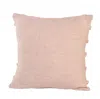 Homezia 20" X 20" Pearl Blush And Peach 100% Cotton Zippered Pillow