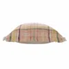 Homezia 20" X 20" Pink Berry Green And Yellow 100% Cotton Plaid Zippered Pillow