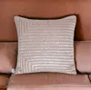 Homezia 20" X 20" Pink Geometric Polyester Zippered Pillow With Beads