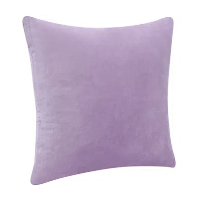 Homezia 20" X 20" Purple 100% Cotton Zippered Pillow