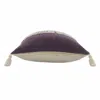 Homezia 20" X 20" Purple And Off-white 100% Cotton Zippered Pillow