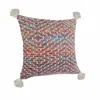 Homezia 20" X 20" Red Green Blue Yellow And Orange Polyester Geometric Zippered Pillow