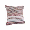 Homezia 20" X 20" Red Green Blue Yellow Orange And Pink Polyester Geometric Zippered Pillow