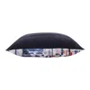 Homezia 20" X 20" Red Pink Blue Gray And Black Polyester Abstract Zippered Pillow