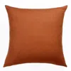 Homezia 20" X 20" Rust And Gray Linen Striped Zippered Pillow