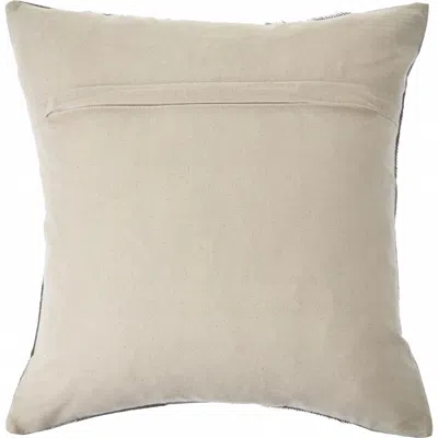 Homezia 20" X 20" Silver And Brown 100% Wool Geometric Zippered Pillow