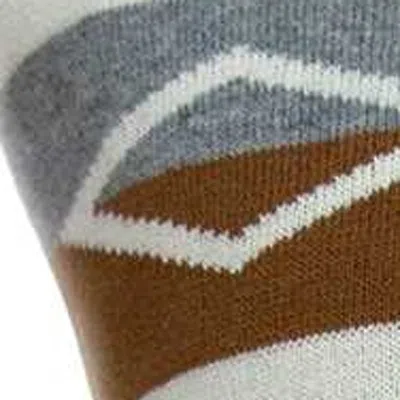 Homezia 20" X 20" Tan Southwestern Cotton Zippered Pillow In Brown