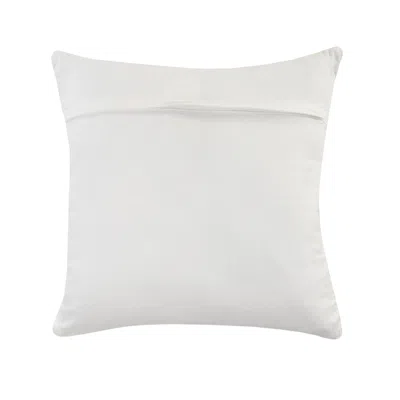 Homezia 20" X 20" Tan Zippered Geometric Indoor Outdoor Throw Pillow In White
