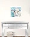Homezia 20" X 20" Watercolor Soft Pastel Cow Canvas Wall Art